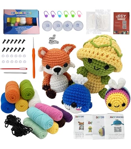 Kit Uncinetto Per Principianti Con 2 Capibara E 4 Cappelli - Tutorial Video Inclusi, Set Completo Di Filato E Accessori Per Adulti E Bambini - Regalo Creativo