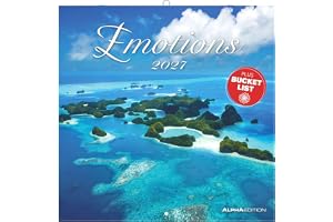Emotions 2027: Wandkalender 30x30 cm (30x60 cm geöffnet) mit Notizkalendarium, 12 Landschaftsfotografien und Bucket-List