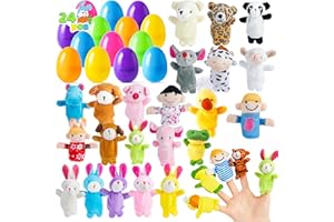 JOYIN Surprise 24 jajka wielkanocne, z 24 słodkimi lalkami, jajka wielkanocne do napełniania, akcesoria na imprezę, do koszyka wielkanocnego, do klasy, zabawki dla dzieci i prezent niespodzianka