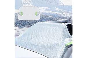 Anevios Protege Pare Brise Givre, Protection Pare Brise Hiver, Couverture Pare Brise Voiture, Universelle pour Voiture Anti Givre, Neige, Glace, Pluie et Soleil, Poussière, Repliable - 235 x 150cm