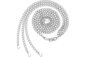 HERO24 HeRo Set di catene in acciaio inox con gancio per griglia, 50-60-70 cm
