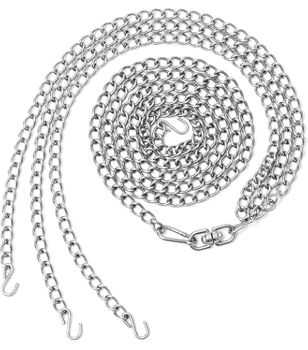 Edelstahlkette 1,5 M Mit 2 Karabinern – 3 Mm Gliederkette, 100 Kg Tragkraft, Rostfrei, Für Hängesessel, Hängematte, Schaukel & Mehr