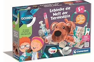 Clementoni Galileo Lab – odkryj świat medycyny weterynaryjnej, ekscytujący zestaw do zabawy z wieloma przyborami i przydatnymi informacjami, dla początkujących weterynarzy od 5 lat od Clementoni 59262