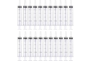 FIVAVA 20pcs Jeringa 20ml Jeringa de Plastico sin aguj para Laboratorios, Riego, Medición