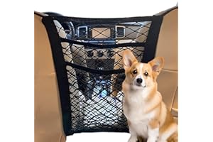 VPB Barrière de Voiture pour Chien à 3 Niveaux,Barrière de Voiture,Enceinte de Voiture en Filet pour Animaux de Compagnie,séparation pour Chien,Organisateur de Voiture rétractable
