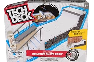 Spin Master Tech Deck, Primitive X-Connect Skate Park, Set con rampa da Personalizzare e Costruire con Fingerboard Esclusivo, Giocattoli per Bambini dai 6 Anni in su