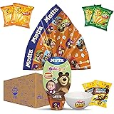 Aperisnack® - 11361533 - Uova di Pasqua 2024 al Cioccolato al latte Masha e Orso 190g con SuperSorpresa, Imballo EXTRA super 