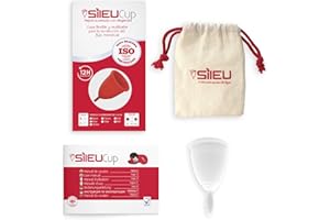Copa Menstrual Sileu Cup Classic - Alternativa ecológica y natural a tampones y compresas - Bolsa de regalo - Talla S, Transparente