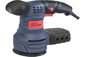 ‎GÜDE Güde 58130 EXS 125 E Exzenterschleifer (230V, Schleifteller mit Klettverschluss, 2x Schleifpapier K80, Staubfangkasette)