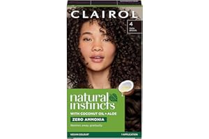 Clairol Natural Instincts Semi-Permanent No Ammonia Hair Dye, 4 Dark Brown