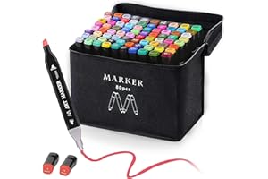 ‎BANRAL Banral 80 Farben Marker Stifte, Marker Set, Filzstifte Set Permanenter Marker Twin Tip Marker Stifte Set für Anfänger, Hervorheben, Skizzieren, Zeichnen, Ausmalen, Manga