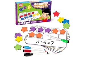 Coogam Zestaw magnetycznych ramek do liczenia liczb Eva, zabawka edukacyjna Montessori, prezent do przedszkola, dla dzieci w wieku 3, 4, 5 lat