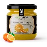 Drasanvi ECOSANA ORANGE JAM WITH AGAVE SYRUP CERTIFIED BIO by - 60% FRUIT - VEGAN - GLUTEN FREE - 260g