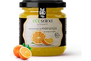 Drasanvi ECOSANA MERMELADA DE NARANJA CON SIROPE DE AGAVE CERTIFICADO BIO by - 60% FRUTA - VEGANO - SIN GLUTEN - 260g