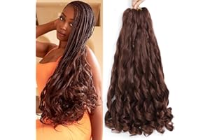 ZIYANGBABA French Curl Hair Extensions for Braiding - Pre-Stretched Curly Braids (33#, 22 Inch, Pack of 8)