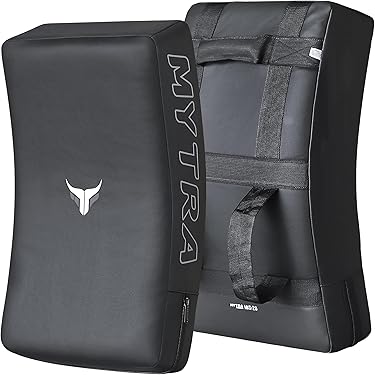 Lisaro Thai-Pad Kick-Boxen - Tritt Training Schlagpolster Schwarz/Gold