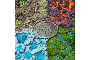 ‎SKIPPIDOO SkippiDoo Spielteppich – Kinderzimmer-Teppich 160 x 160 cm, ideal für Spielfiguren, passend für Fantasy-Welten wie Schleich® Eldrador®