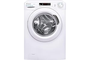 Candy Smart CS4 1272DE/1-S Lavatrice, 7 Kg, 1200 Giri, Connettività NFC, Cicli Rapidi, Rilevatore Kg, Partenza Ritardata, Classe D, 60x45x85 cm, Bianco