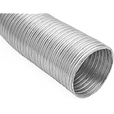 H&amp;C VENT 150 mm flexible tube | Aluminium Tube │AC Air Conditioning Hose│Corrugated Air Pipe | Kitchen Bathroom Extractor Fan