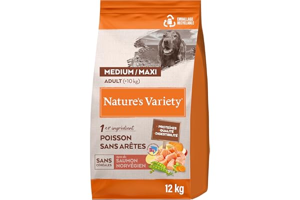 Nature's Variety No Grain Croquettes pour Chiens Adultes - Saumon Norvégien - 12kg