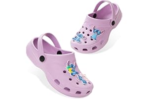 Disney Sabot de Jardin Enfant, Chaussure Stitch Fille avec Charms à Clipser