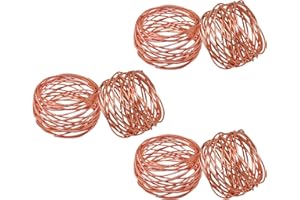 SKAVIJ Fatto a Mano Tovagliolo Anelli Impostare di 6 per Ogni Giorno, Cenare Tavolo Decorazione Rame