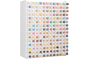 VEXNOOK Scaffale per pennarelli per 180 pennarelli, efficiente organizer da scrivania per bambini, robusto fissaggio a vite, adatto per vari pennarelli, pennelli per acquerelli, penne e matite