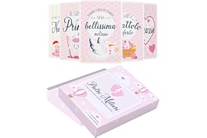 KOÏLWËS Scatola Dei Ricordi Neonato - Regalo per La Nascita - 50 Milestone Baby Cards Italiano - Pietre Miliari Bambini