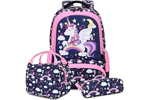 A AM SEABLUE Zaino Ragazze Zaini Ragazza Unicorno Bambina Zainetti per Bambini Borsa per Scuola Elementare