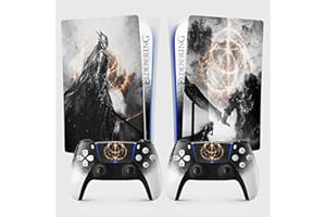 FFRAME PS5 Sticker Círculo de Elden, Pegatina Playstation 5, Consola y Mando, Disco Edición Estándar, Skin MALENIA (2 Mandos)