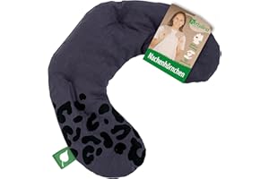 ‎HERBALIND HERBALIND Kirschkernkissen Nackenhörnchen 30x40 cm LEO – 700gr Kirschkern, 100% Baumwolle – Natürliches Wärmekissen Mikrowelle & Backofen – Handmade in Germany