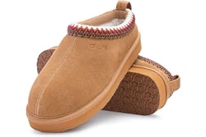 FITORY Women's Suede Slipper | Flat Short Mini Boots with Fur Fleece | Winter Casual Comfort Shoes