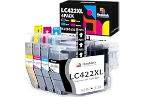 Hookink LC422XL Tinta Compatible de Reemplazo por Brother LC422XL LC422 LC422XLVAL Cartuchos de Tinta para MFC-J5340DW MFC-J5345DW MFC-J5740DW MFC-J6540DW MFC-J6940DW (Negro Cian Magenta Amarillo)