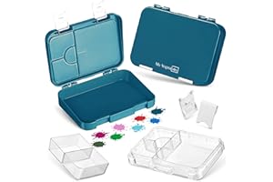 My Vesperbox® Brotdose für Kinder mit Fächern [LEN] - Lunchbox mit Trennfächern - Bento Box - Jausenbox - Brotzeitbox für Schule & Kindergarten - Vesperdose für Jungen & Mädchen