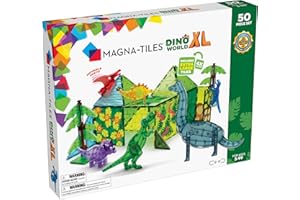 Magna-Tiles - Dino World XL Set – magnetyczny Speelgoed 50 sztuk