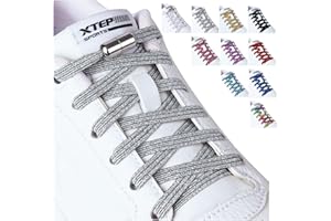 Olukssck 2 Pares Cordones Elasticos Zapatillas Deporte para Niños y Adultos, Cordones Elasticos 6 mm de Ancho Sin Nudos con Hebilla Metal, No es Necesario Atar Cordones de Zapatos, 110cm