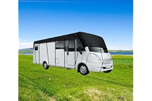 MoguGo Wohnwagen Schutzhülle, Wohnmobil Schutzdach 210D Dachschutzplane Abdeckung Abdeckplane Wasserdicht Wohnmobilabdeckungen (5 x 3 m (197 "x 118,11"))