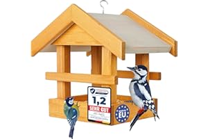 Torfix® Vogelhaus zum Aufhängen Vogelfutterhaus aus Kiefernholz Vogelfutterspender Futterhaus für Vögel Vogelhäuschen Futterstationen für Wildvögel Vogelhaus Balkon Vogel Futterhaus mit Schutzanstrich