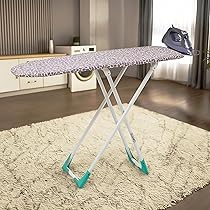 Amazon Brand - Solimo Wooden Ironing Board/Table with Iron Holder