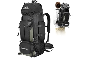 Byjogger Mochila Impermeable de Senderismo 90L para Hombres, Mochila de Viaje de Gran Capacidad con Múltiples Compartimentos, Ligera y Transpirable para Camping, Trekking y Actividades al Aire Libre