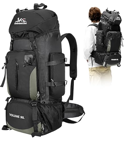 Zaino 55x40x20 DRMEE Trekking Zaino Da Viaggio 110 Litri Di Grande