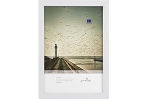 goldbuch Ramka na zdjęcia Tallinn biała z drewna, ramka na zdjęcia w formacie DIN A4, ramka portretowa z uchwytem ściennym, pojedyncza ramka z MDF, ramka na zdjęcia ok. 24 x 32,8 x 1,5 cm, biała, 92