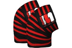 Stealth Sports Knee Wraps for Weightlifting –Professional Knee Squat Wraps for Men and Women –Heavy-Duty Knee Straps for Powerlifting, Squats and Workout – Enhanced Support and Protection – (Pair)