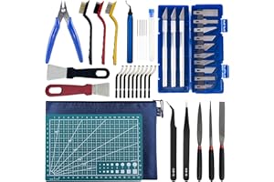 KILLOGOOD Kit de Herramientas para Impresora 3D, 41 Piezas para Limpiar de Boquillas, Desbarbado Incluye Agujas, Espátula, cepillos, Compatible con la Mayoría de Impresoras 3D