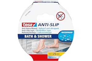 tesa Nastro antiscivolo per bagno e doccia, trasparente