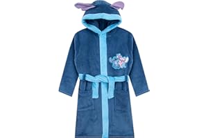 Disney Lilo i Stitch Szlafrok | Szlafrok z Kapturem | Polarowy Szlafrok z 3D Uszami | Oficjalny Produkt Stitch