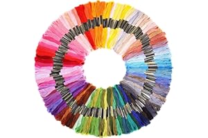 CRESZZLE Stickgarn Set 100 Farben je 8m – Strickgarn Baumwolle für Sticken, Kreuzstich & Basteln – Ideal für Freundschaftsarmbänder, Armband knüpfen & Flechten – Anchor Stickgarn Set