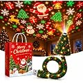 Projecteur de Noël Sapin HD USB Plug and Play 6 Scènes Festives (A) | Plug and Play Hd Projecteur de Noël Interieur, Rotatif 360°, lampe projecteur Usb pour plafond de chambre à coucher