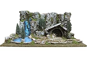 ‎FERRARI & ARRIGHETTI Bertoni Wooden Landscape with Bright River, Wood, Multi-Colour, One Size