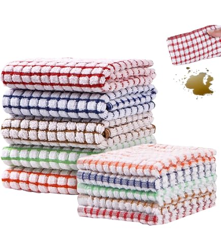 Senfgelbe Gestreifte Geschirrtücher – 3 Stück, 45 X 66 Cm, Super Saugfähig & Schnell Trocknend